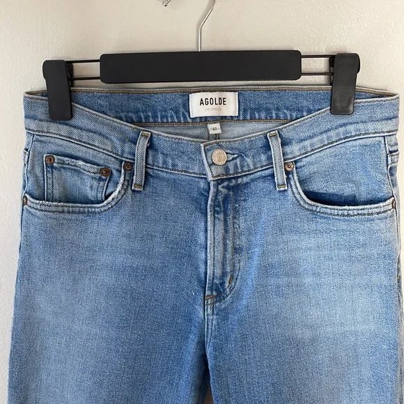 Agolde Toni ripped knee slim straight jeans - Picture 8 of 12